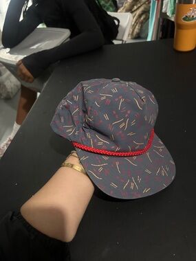 Brixton Navy Cap with Red Accent Rope snap back OSFM